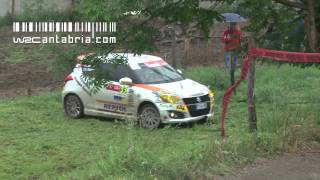 Salida de pista en el  Rally Cantabria Internacional 2012