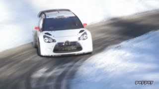 Dani Sordo prueba el DS3 WRC sobre asfalto y hielo