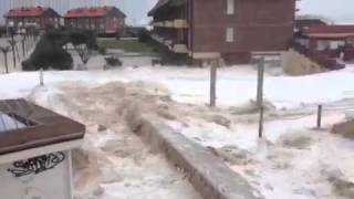 Las grande olas que asolaron Somo Cantabria