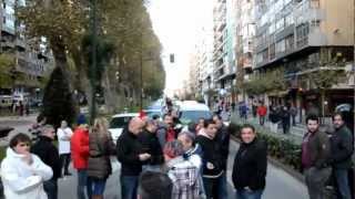 Protestas y piquetes informativos en el 14N (Santander)