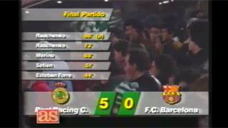 Racing 5 Barcelona 0 (febrero 1995)