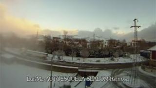 Timelapse de la primera 'nevaduca' del ao en Matamorosa y Reinosa