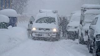 Tormenta de nieve en Campoo